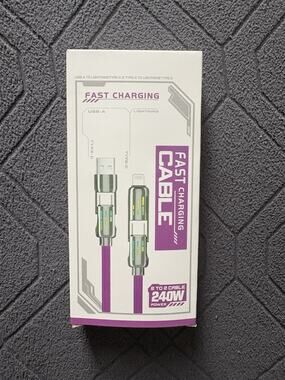 240W 2-in-2 Fast Data Cable Super Fast Charging Multi Cable